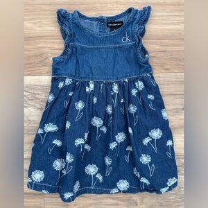 Calvin Klein Kids Dress Blue and White Floral